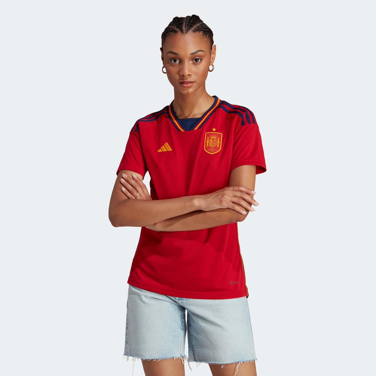 adidas 2022-23 Spain Women's Home Jersey (Model - Front)