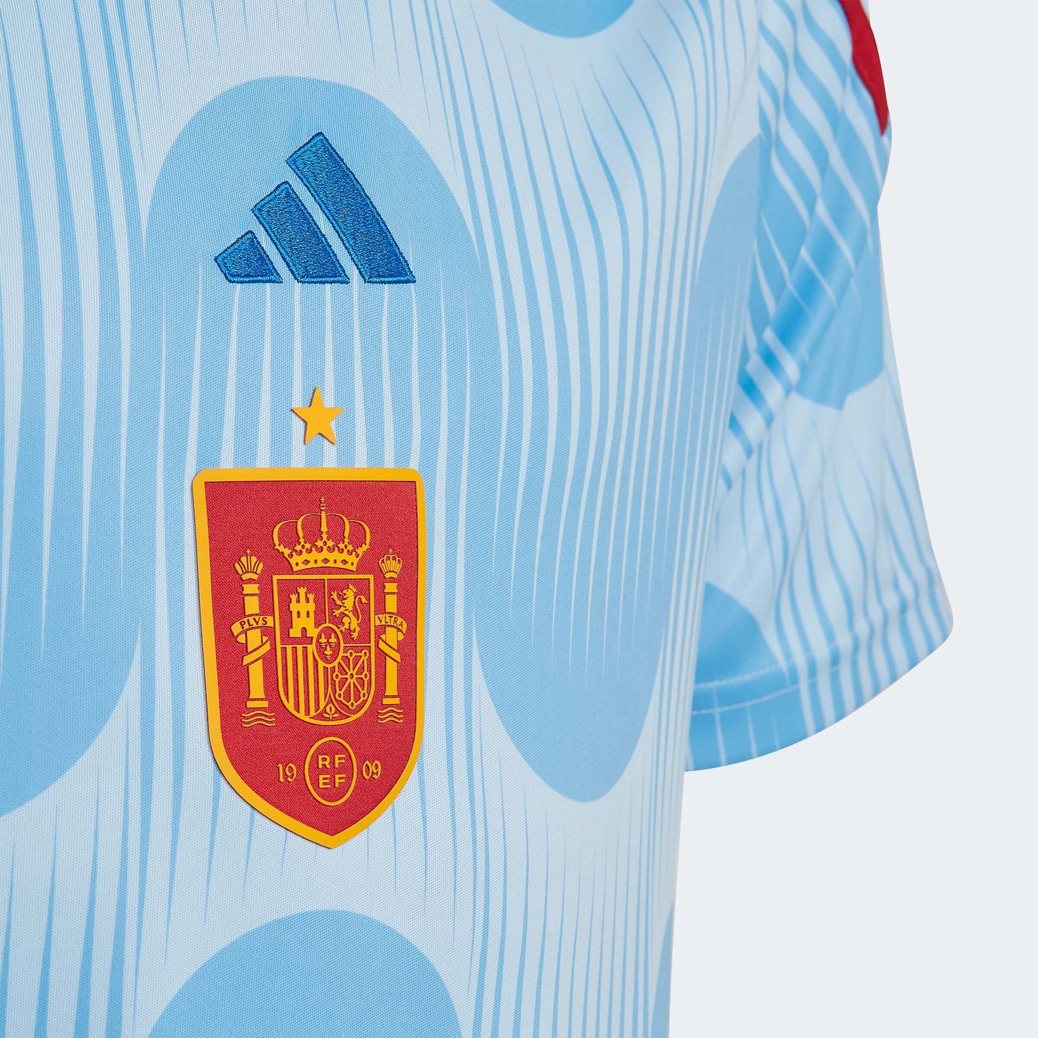 adidas 2022-23 Spain Youth Away Jersey - Glory Blue (Detail 2)