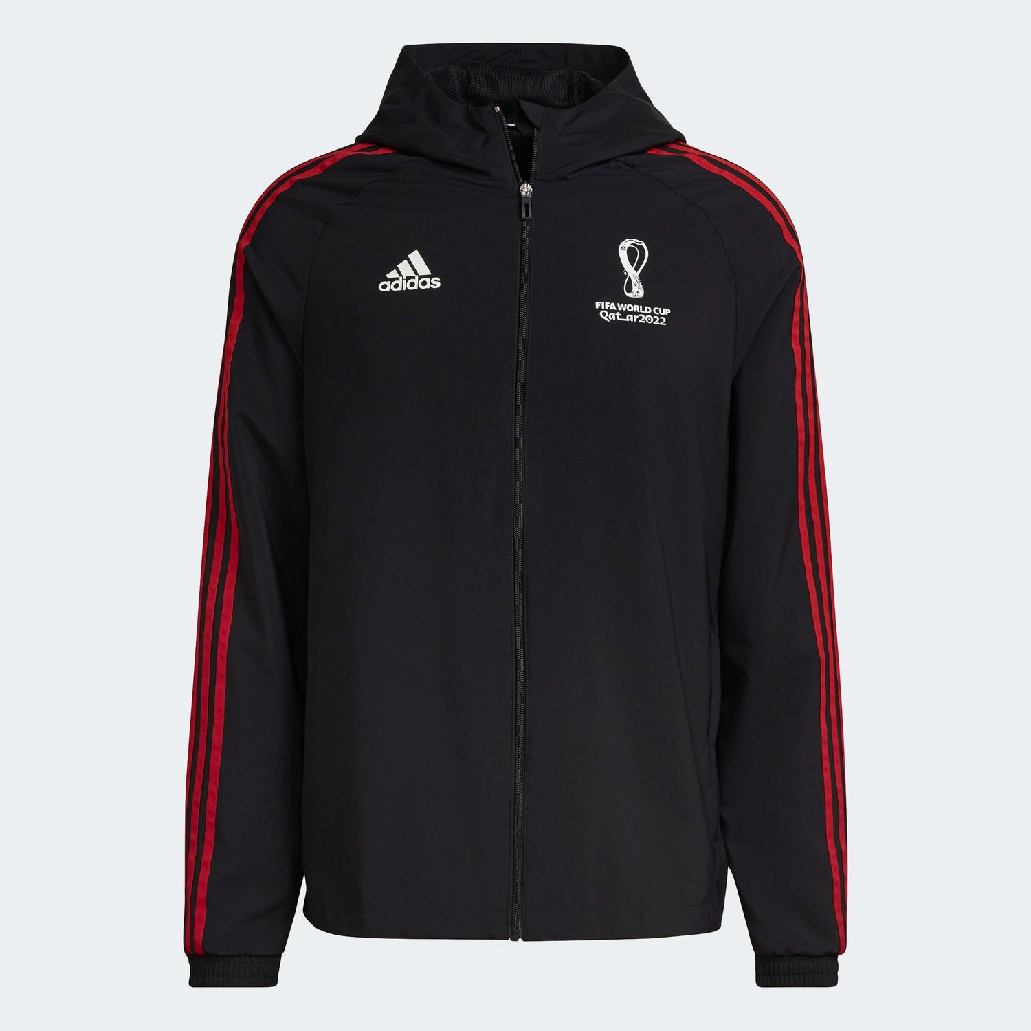 adidas 2022 FIFA World Cup Woven Jacket - Black (Front)