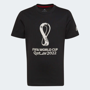 adidas 2022 FIFA World Cup Youth Tee Black (Front)