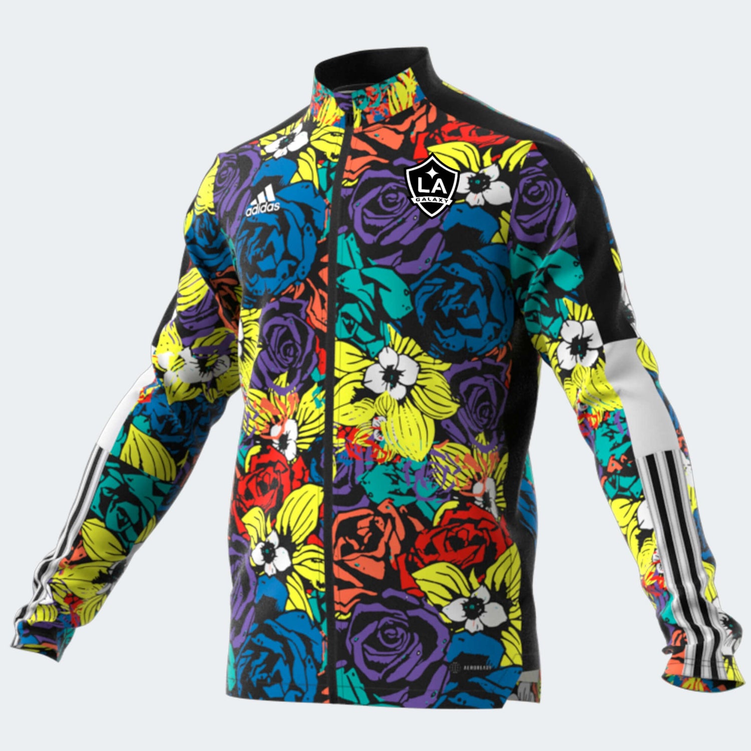 adidas 2022 LA Galaxy Unity Flower Jacket - Multicolor (Front)