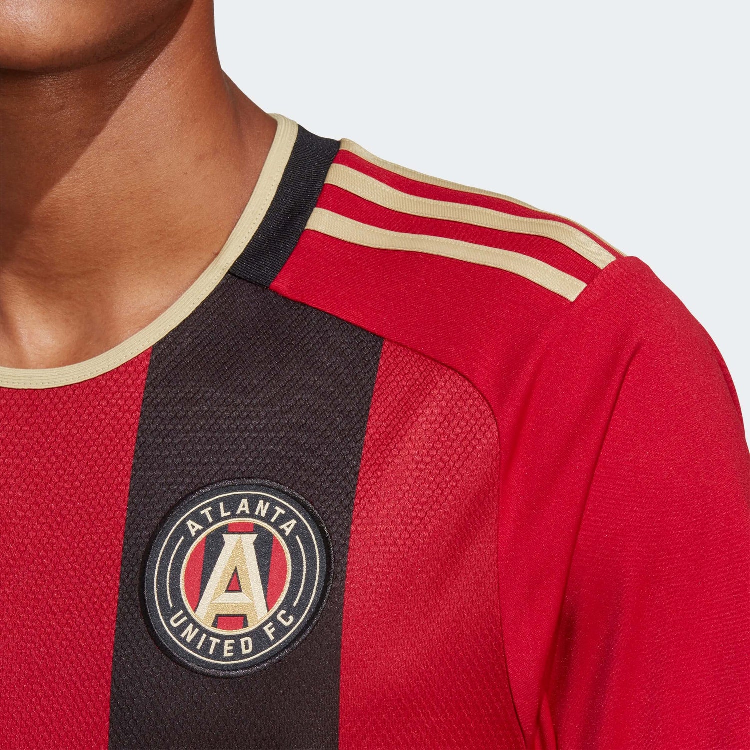 adidas 2023-24 Atlanta United FC Home Jersey - Black-Victory Red (Detail 1)