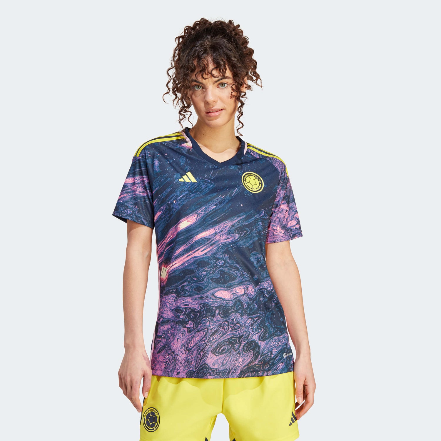 adidas 2023-24 Colombia Womens Away Jersey - Multi - Color (Model - Front)