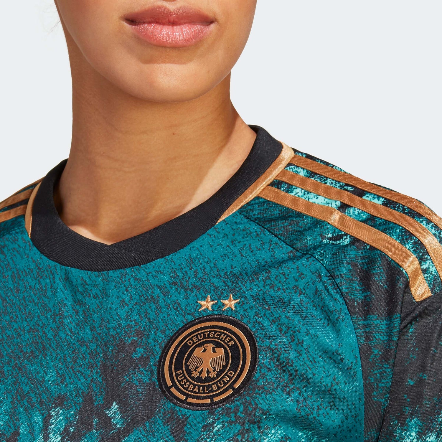 adidas 2023-24 Germany Womens Away Jersey - Legacy Teal (Detail 1)