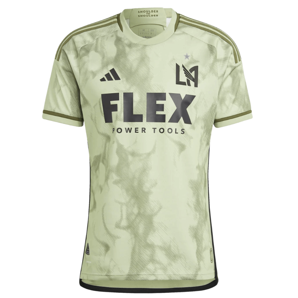 adidas 2023-24 LAFC Authentic Away Jersey - Magic Lime-Tent Green (Front)
