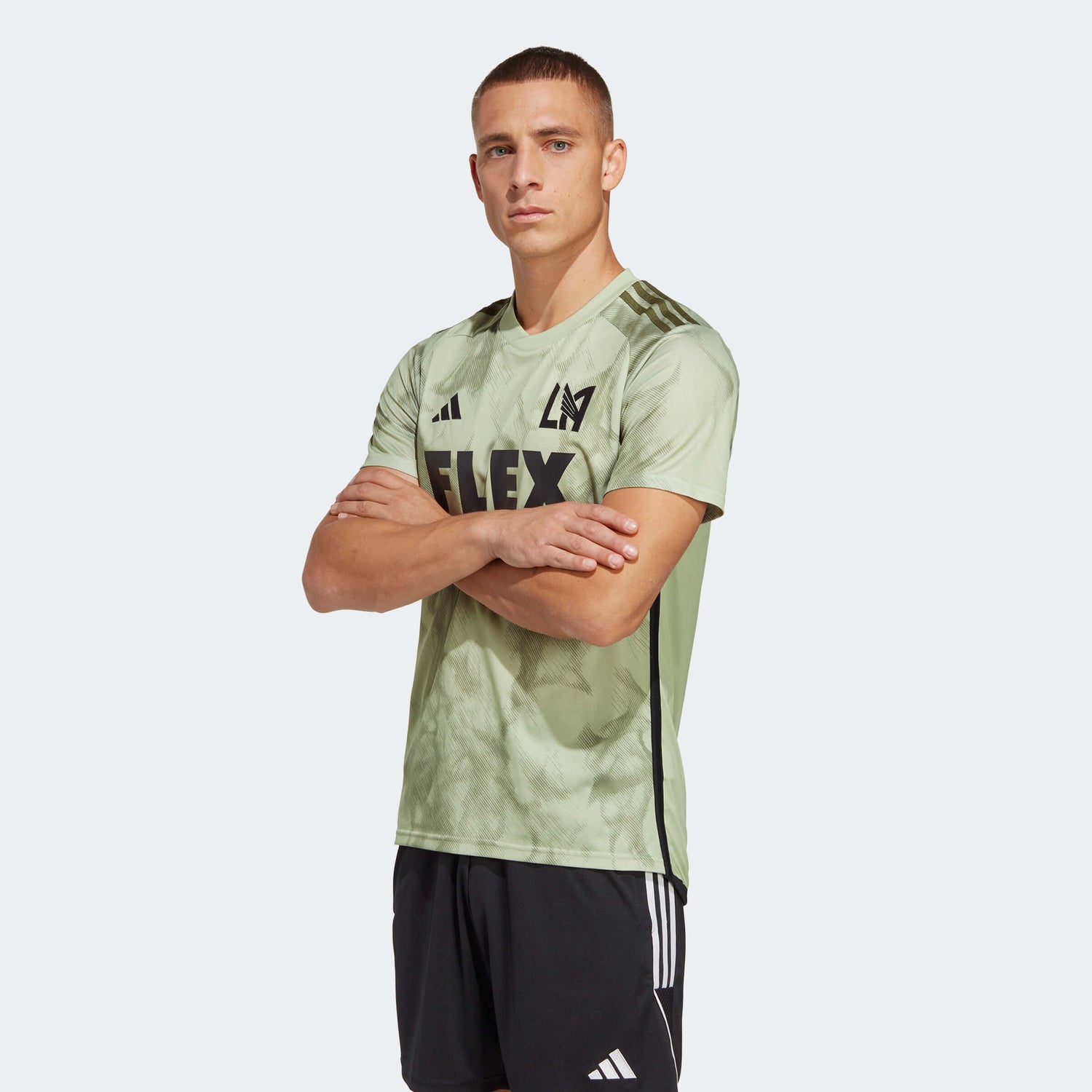 adidas 2023-24 LAFC Away Jersey - Magic Lime-Tent Green (Model - Front)