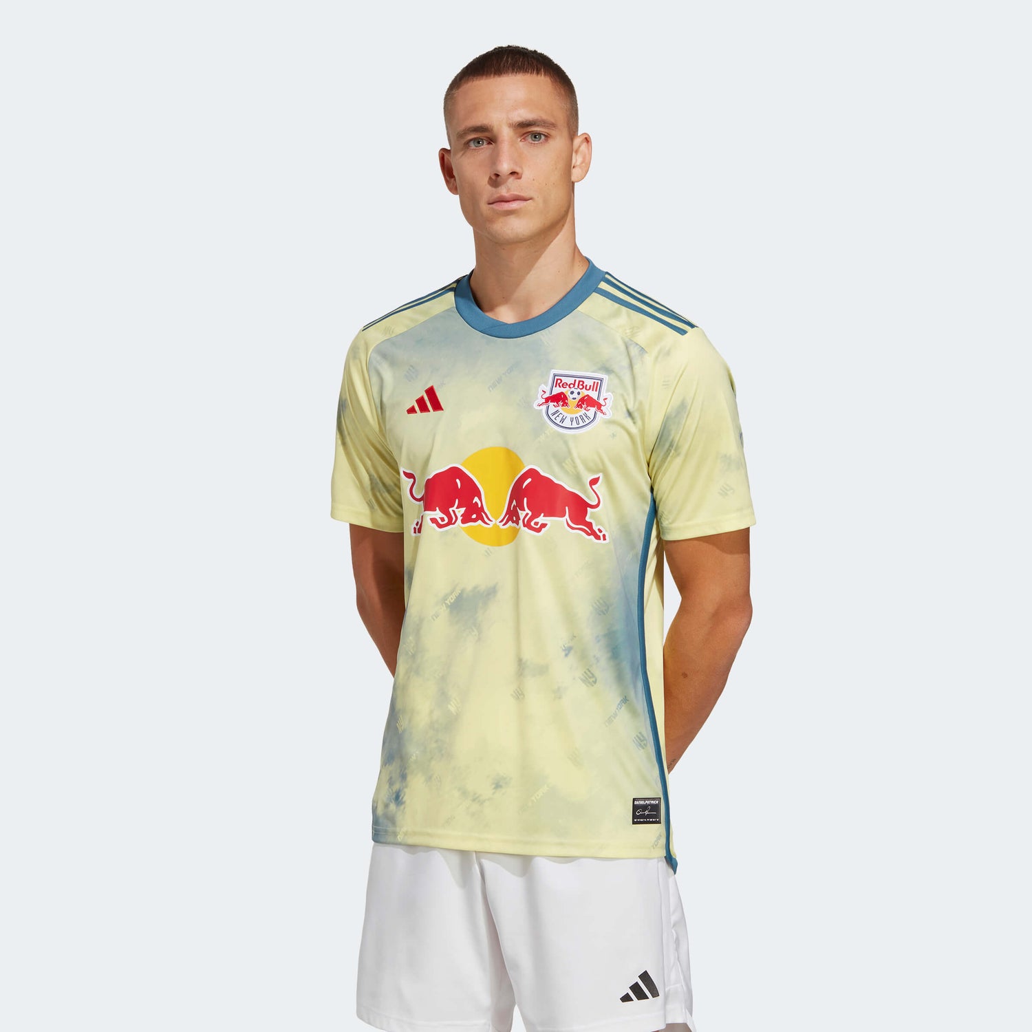 adidas 2023-24 New York Red Bulls Home Jersey - Pearl Citrine (Model - Front)