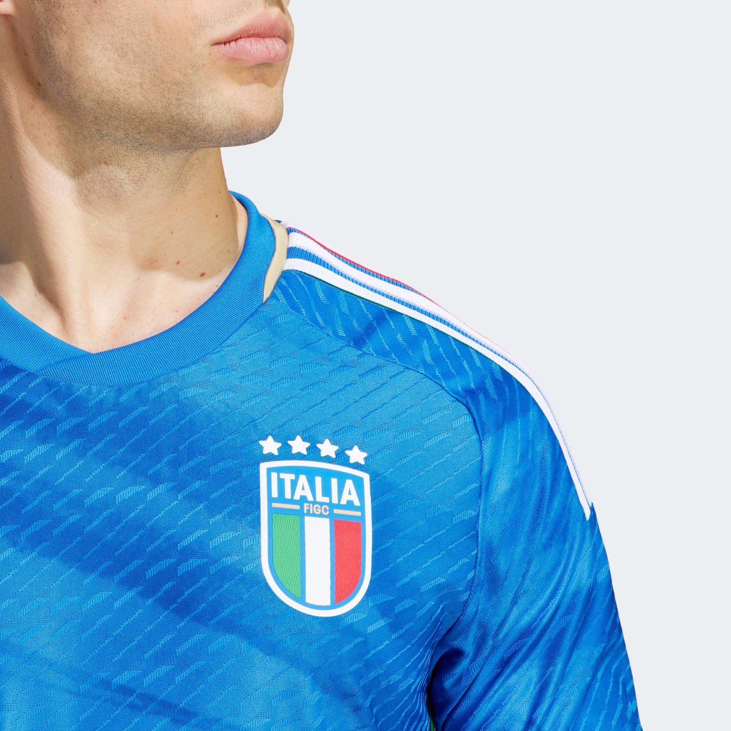 adidas 2023 Italy Authentic Home Jersey - Blue (Detail 1)
