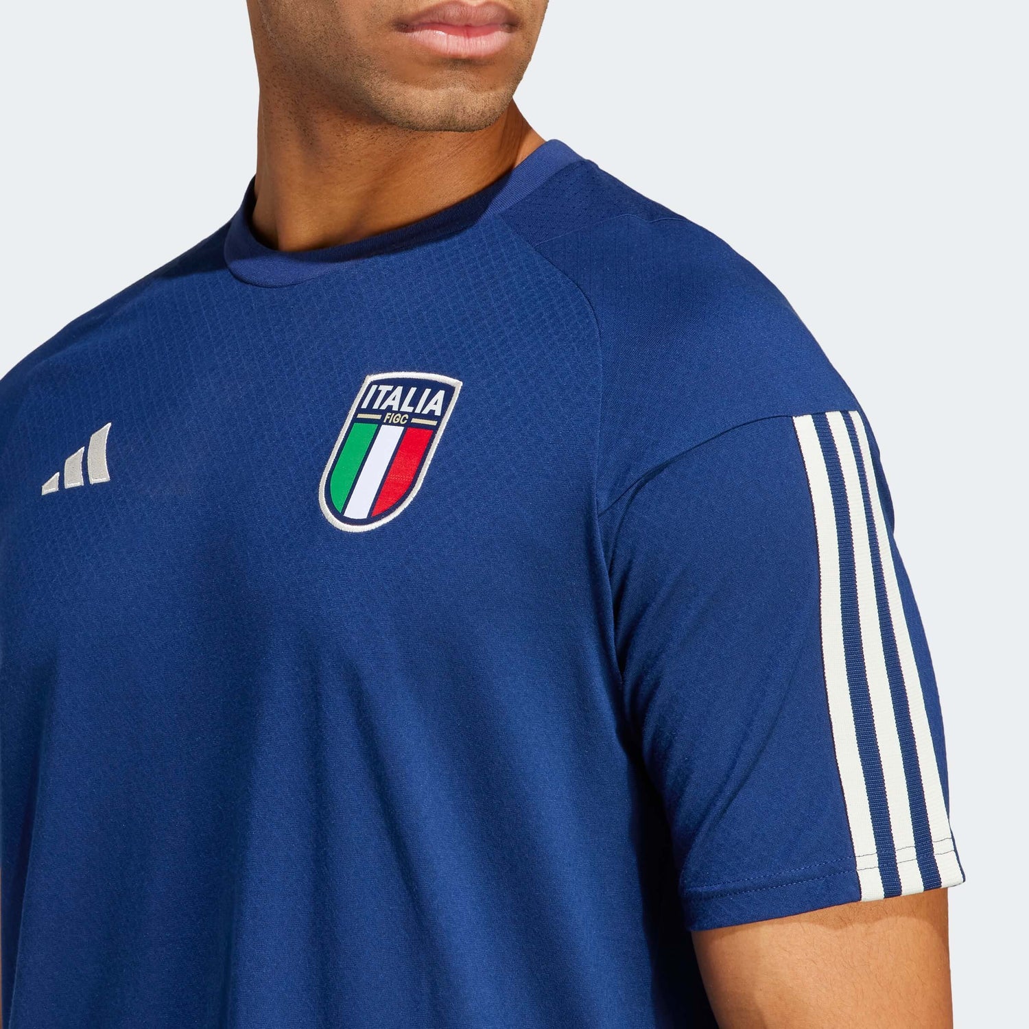 adidas 2023 Italy Cotton Tee - Dark Blue (Detail 1)