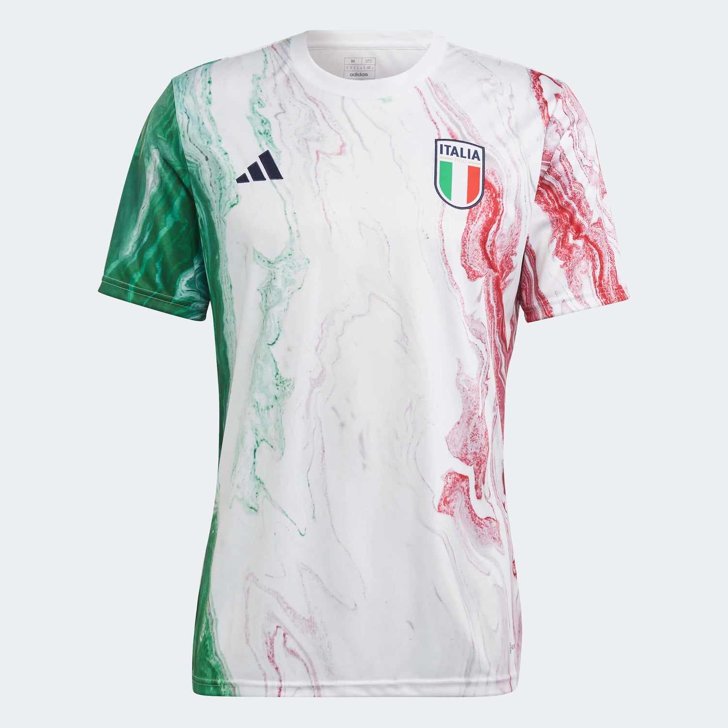 adidas 2023 Italy Pre-Match Jersey - Green-White-Red (Front)