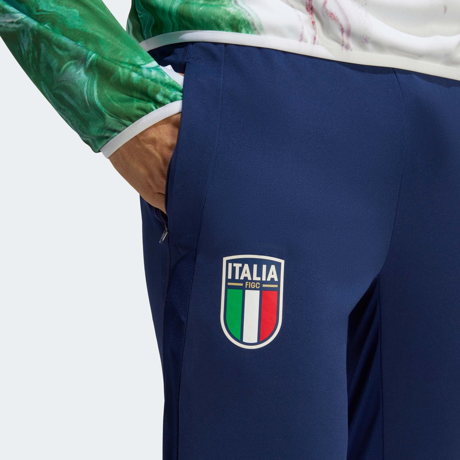 adidas 2023 Italy Tiro 23 Training Pants - Navy (Detail 1)