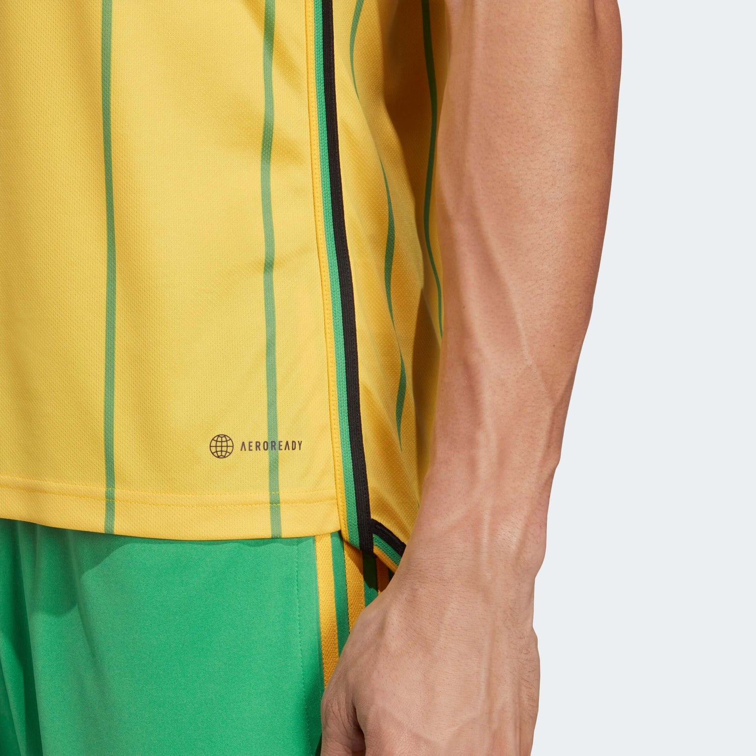 adidas 2023 Jamaica Home Jersey - Bold Gold-Vivid Green (Detail 2)