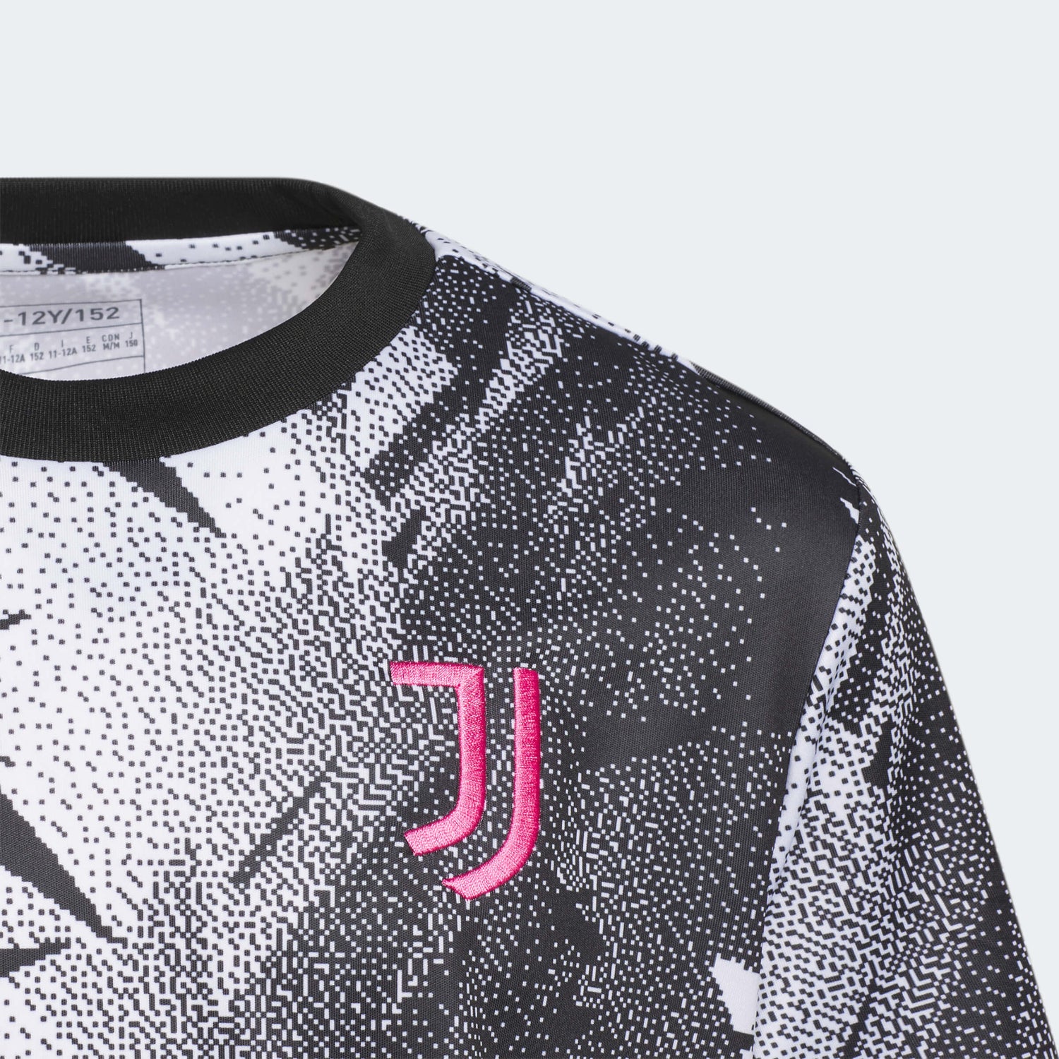 adidas 2023 Juventus Youth Pre-Match Jersey - Black-White (Detail 2)