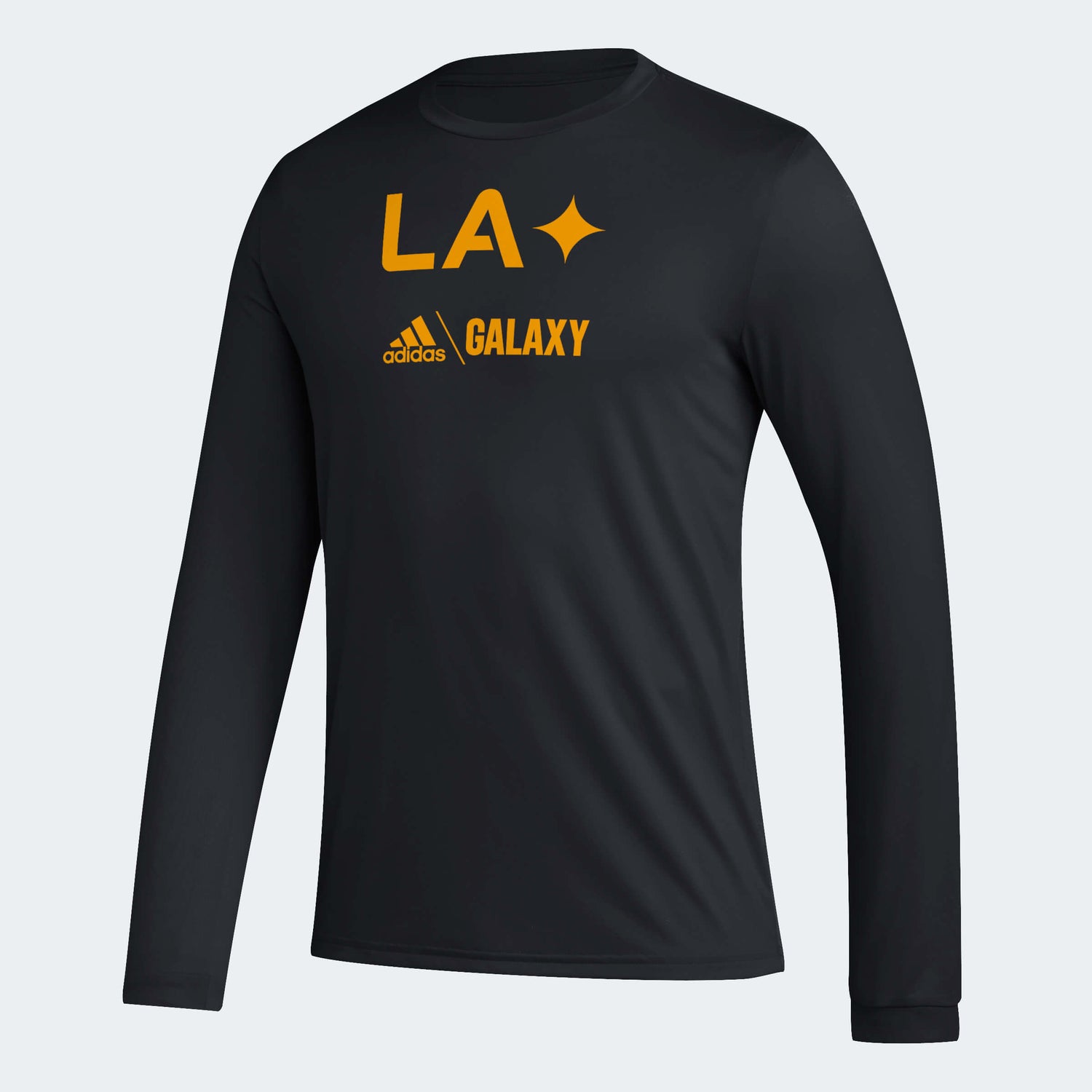  adidas 2023 LA Galaxy LS Pre-Game Tee - Black (Front)