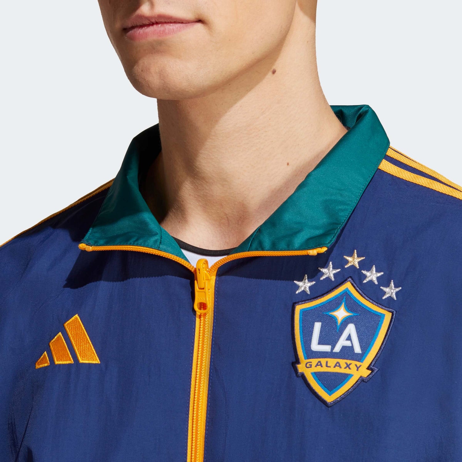 adidas 2023 LA Galaxy Reversible Anthem Jacket - Dark Blue (Detail 1)