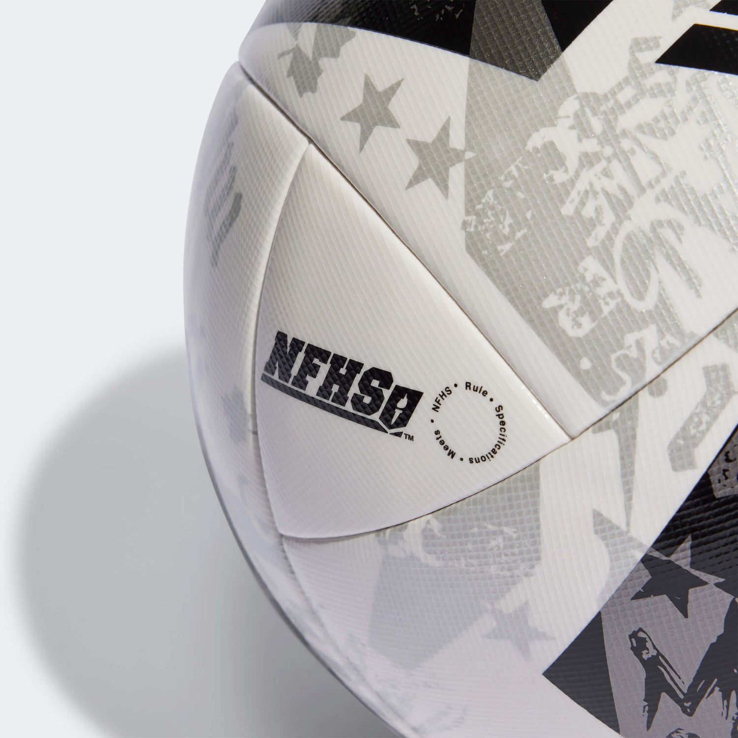 adidas 2023 MLS Competition NFHS Ball - White-Black-Iron Metallic (Detail 1)