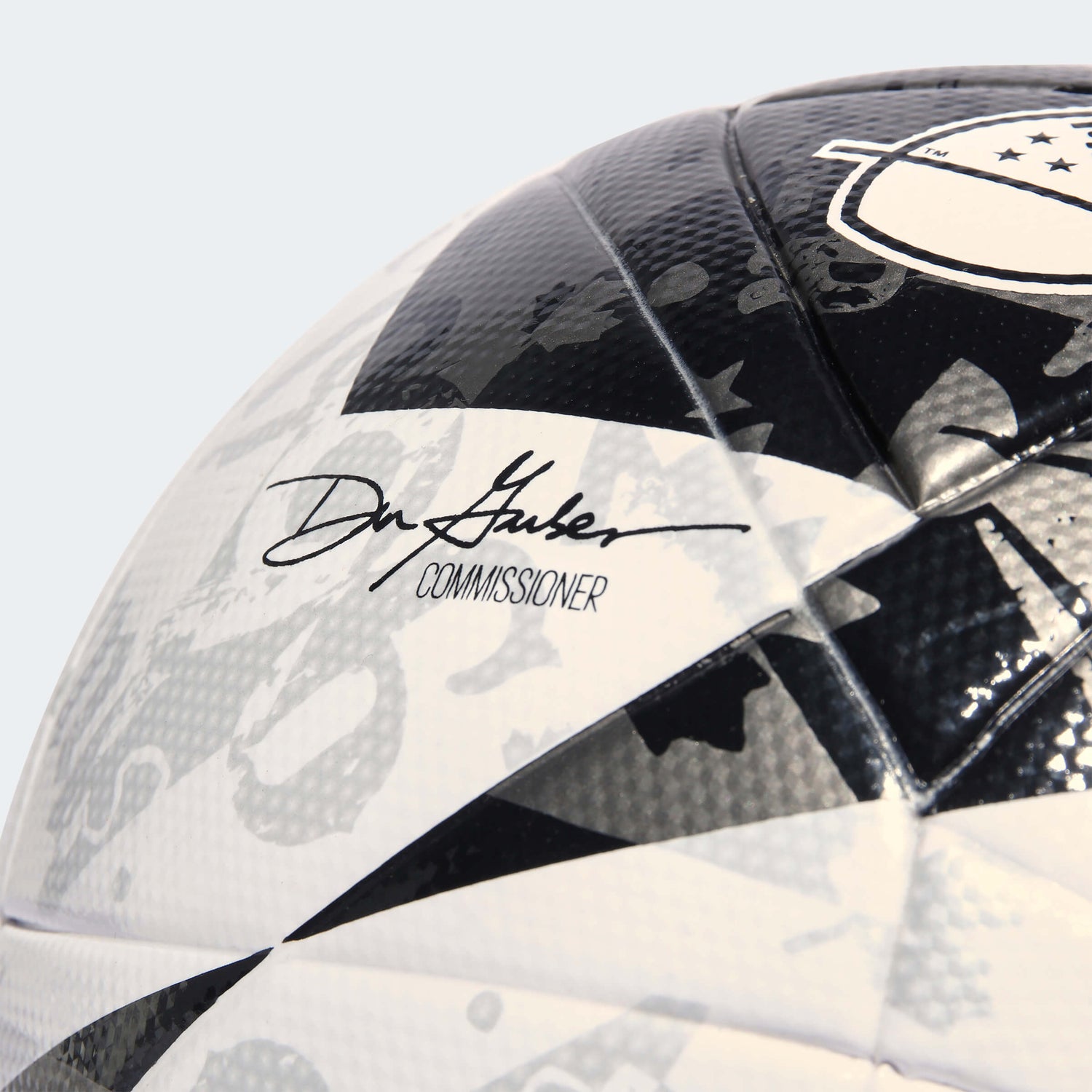 adidas 2023 MLS League NFHS Ball - White-Black-Iron Metallic (Detail 1)