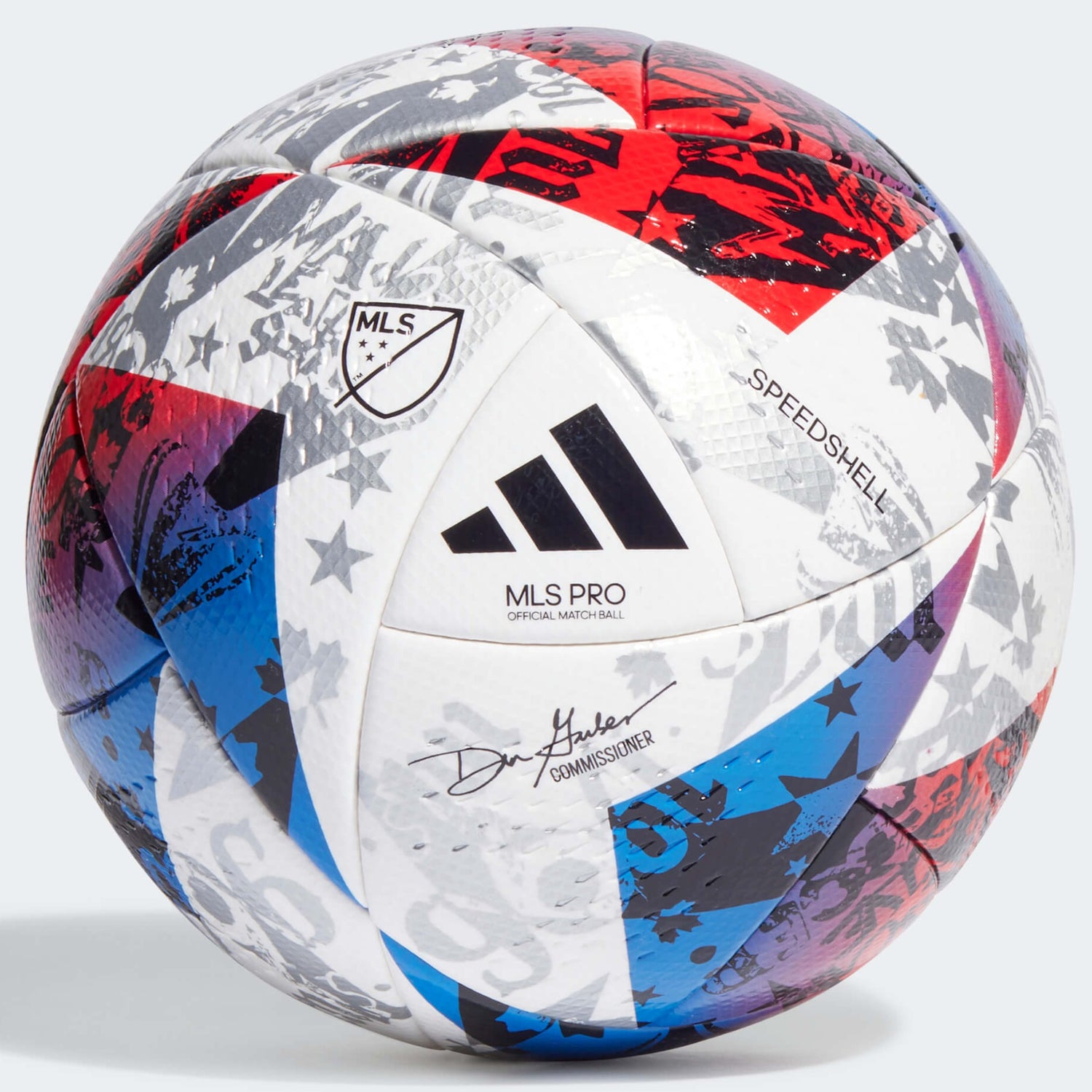 adidas 2023 MLS Pro Ball - White-Red-Blue (Back)