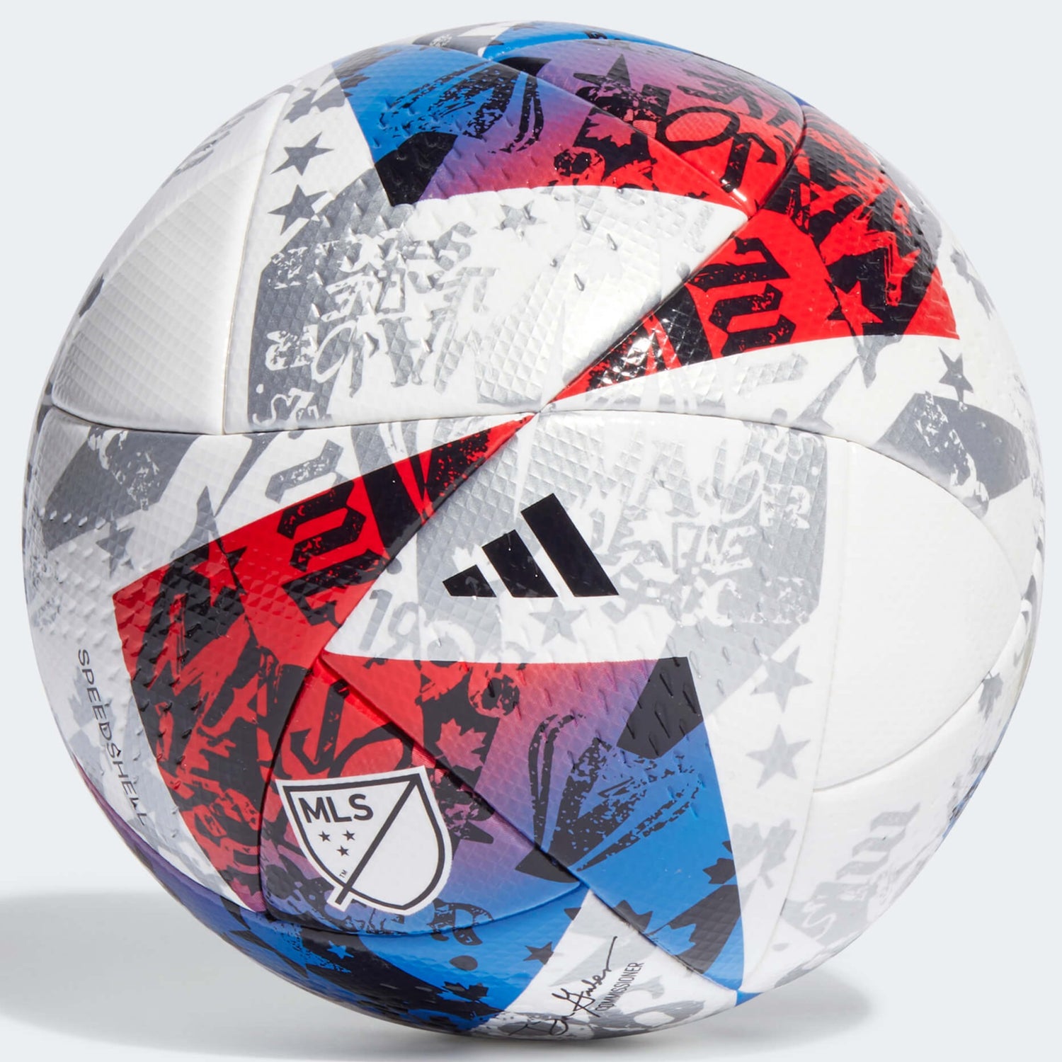 adidas 2023 MLS Pro Ball - White-Red-Blue (Front)