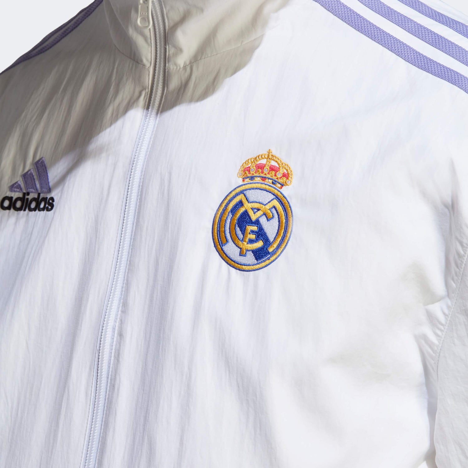 adidas 2023 Real Madrid Reversible Anthem Jacket - White (Detail 2)