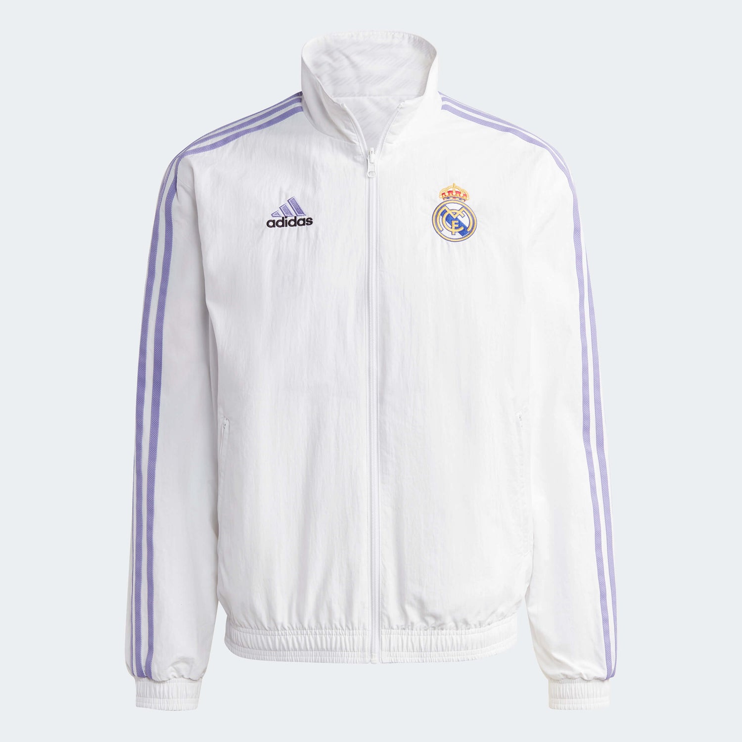 adidas 2023 Real Madrid Reversible Anthem Jacket - White (Front)
