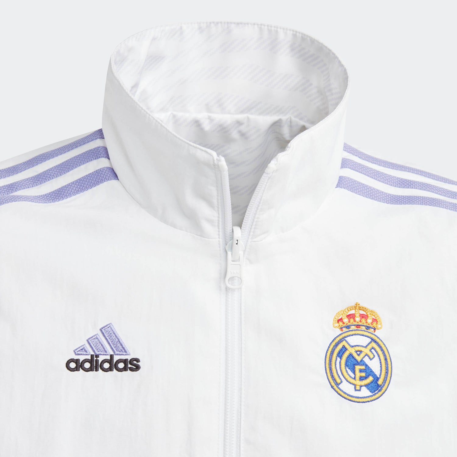 adidas 2023 Real Madrid Youth Reversible Anthem Jacket - White (Detail 1)