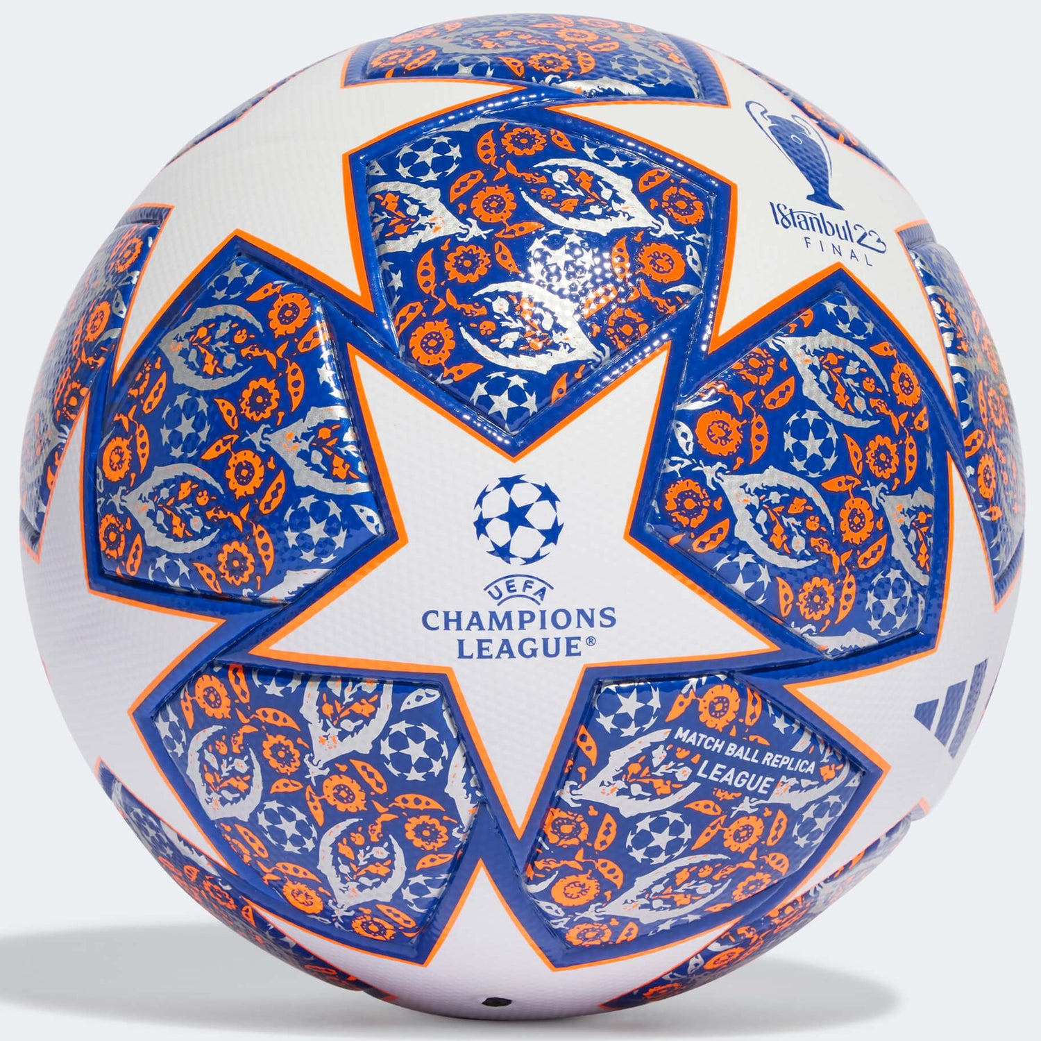 adidas 2023 UCL Istanbul League Ball - White-Blue-Orange (Back)