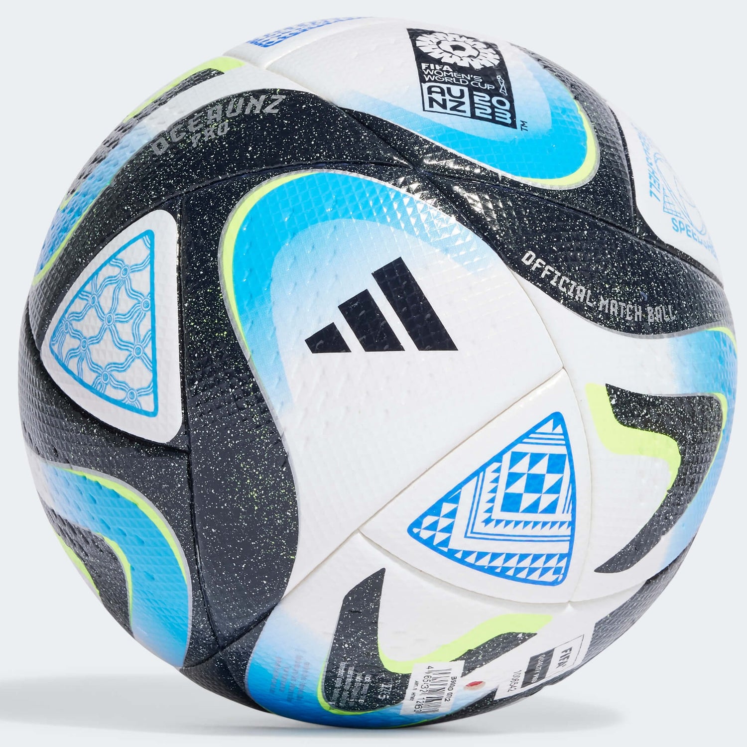 adidas 2023 Women's World Cup Oceaunz Official Pro Ball - White-Black-Blue (Back)