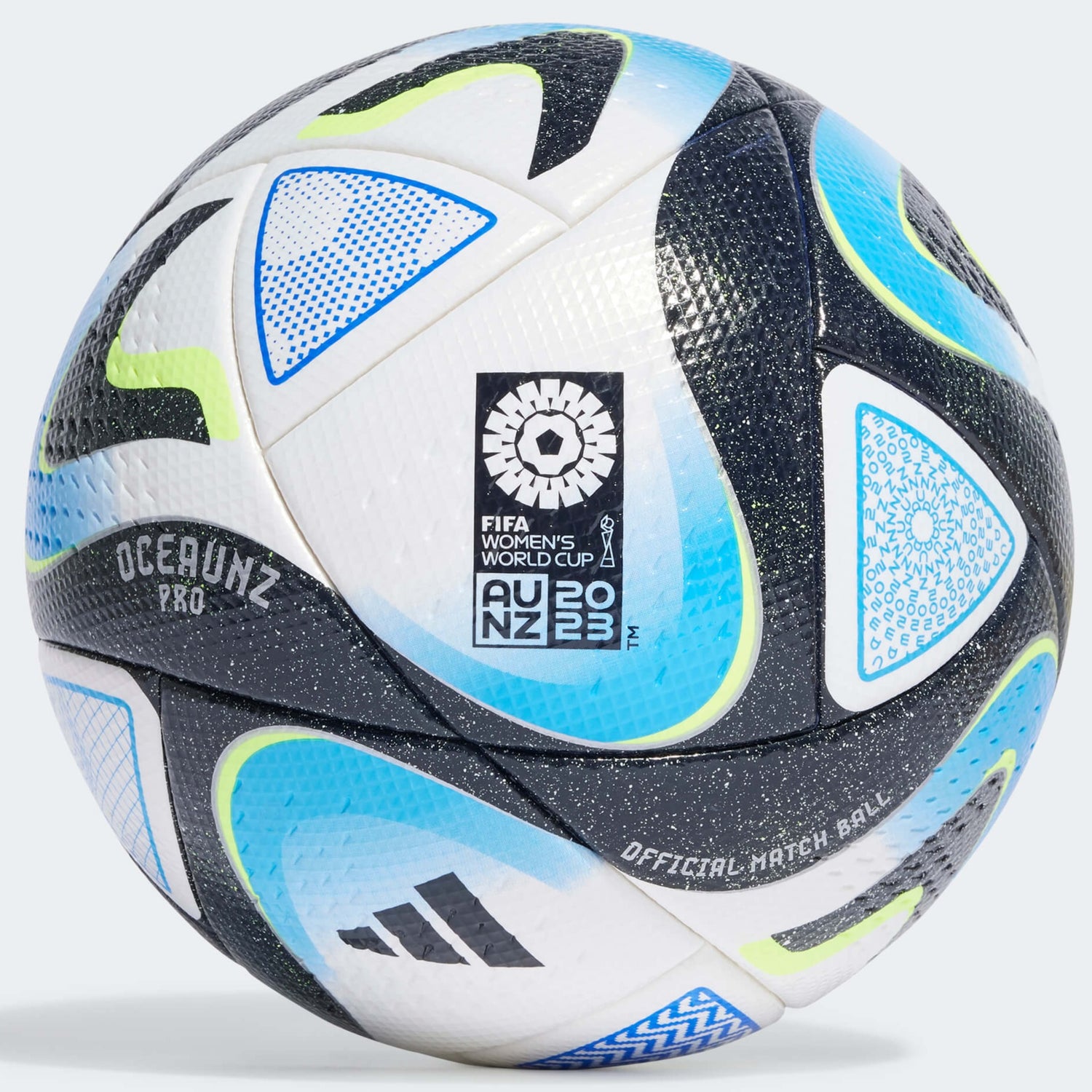 adidas 2023 Women's World Cup Oceaunz Official Pro Ball - White-Black-Blue (Front)