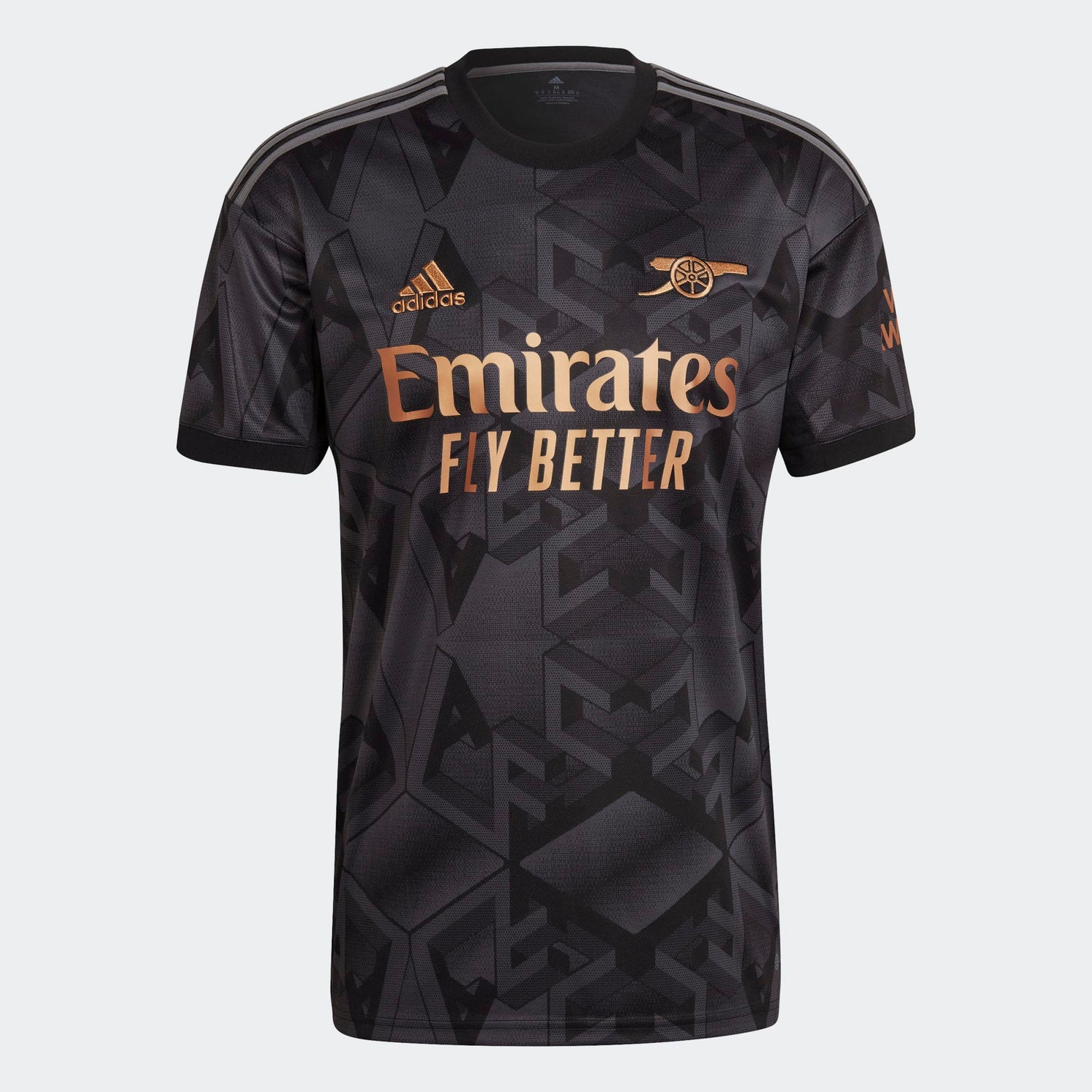 adidas 22-23 Arsenal Away Jersey - Black (Front)