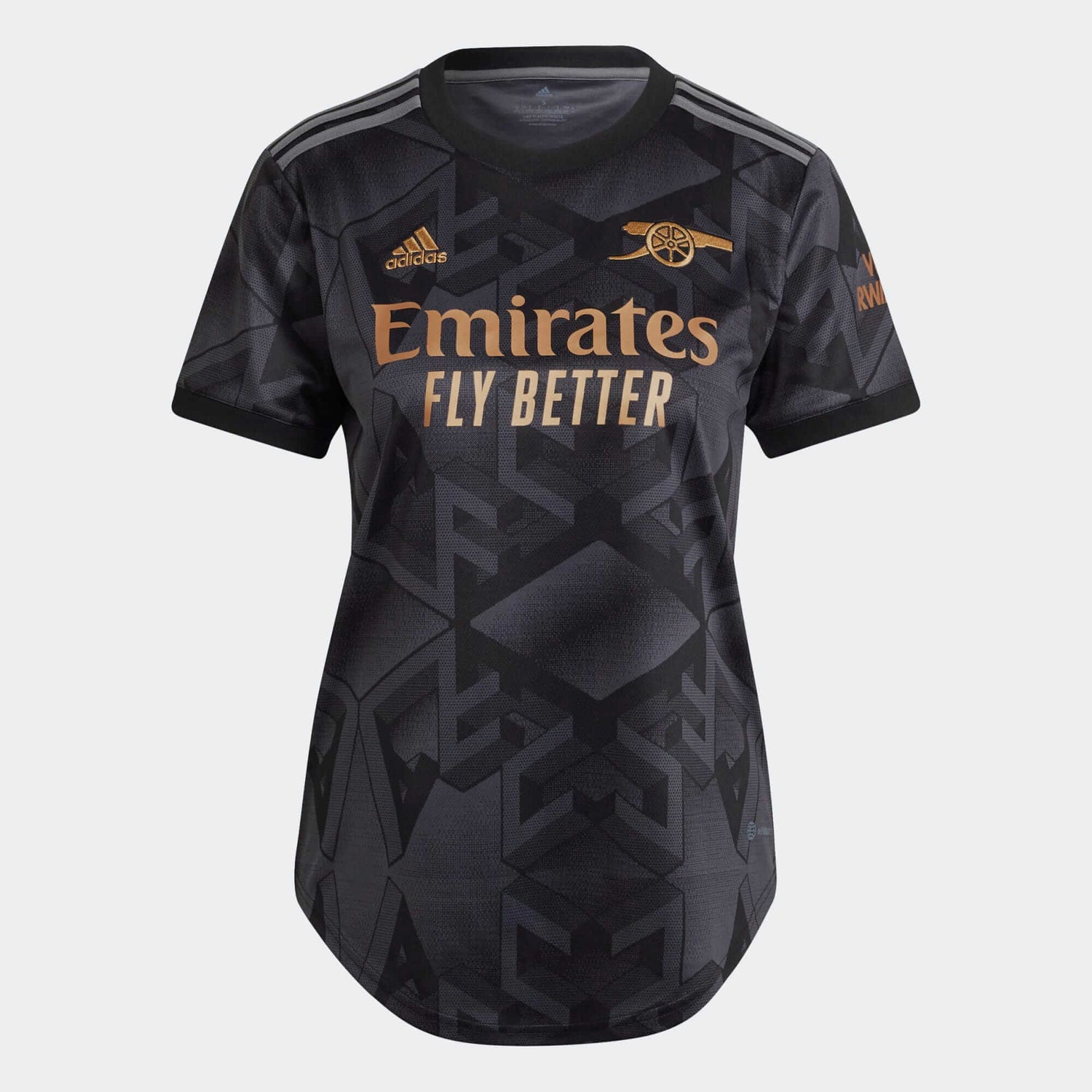 adidas 22-23 Arsenal Womens Away Jersey - Black (Front)