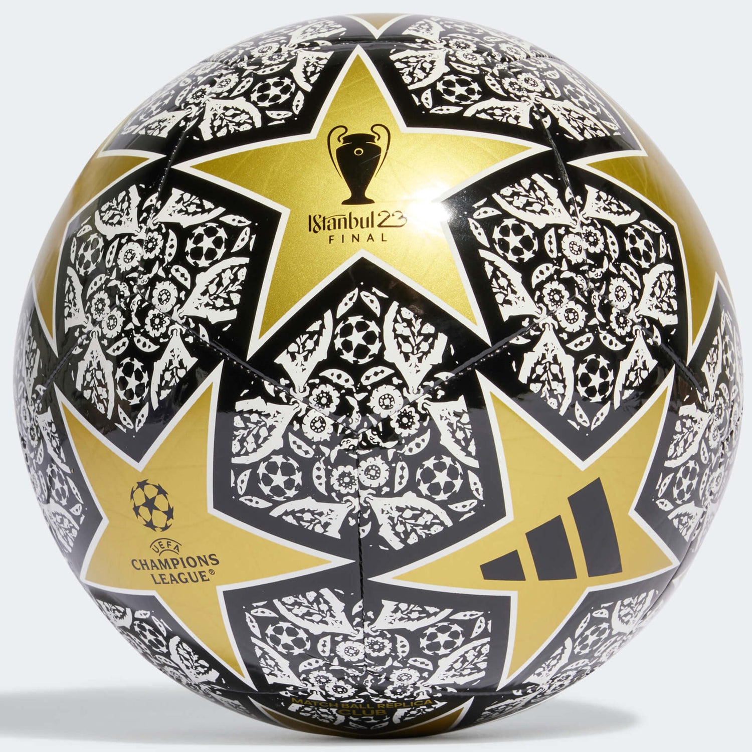 adidas 23 UCL Istanbul Club Ball - Black - Gold (Front)