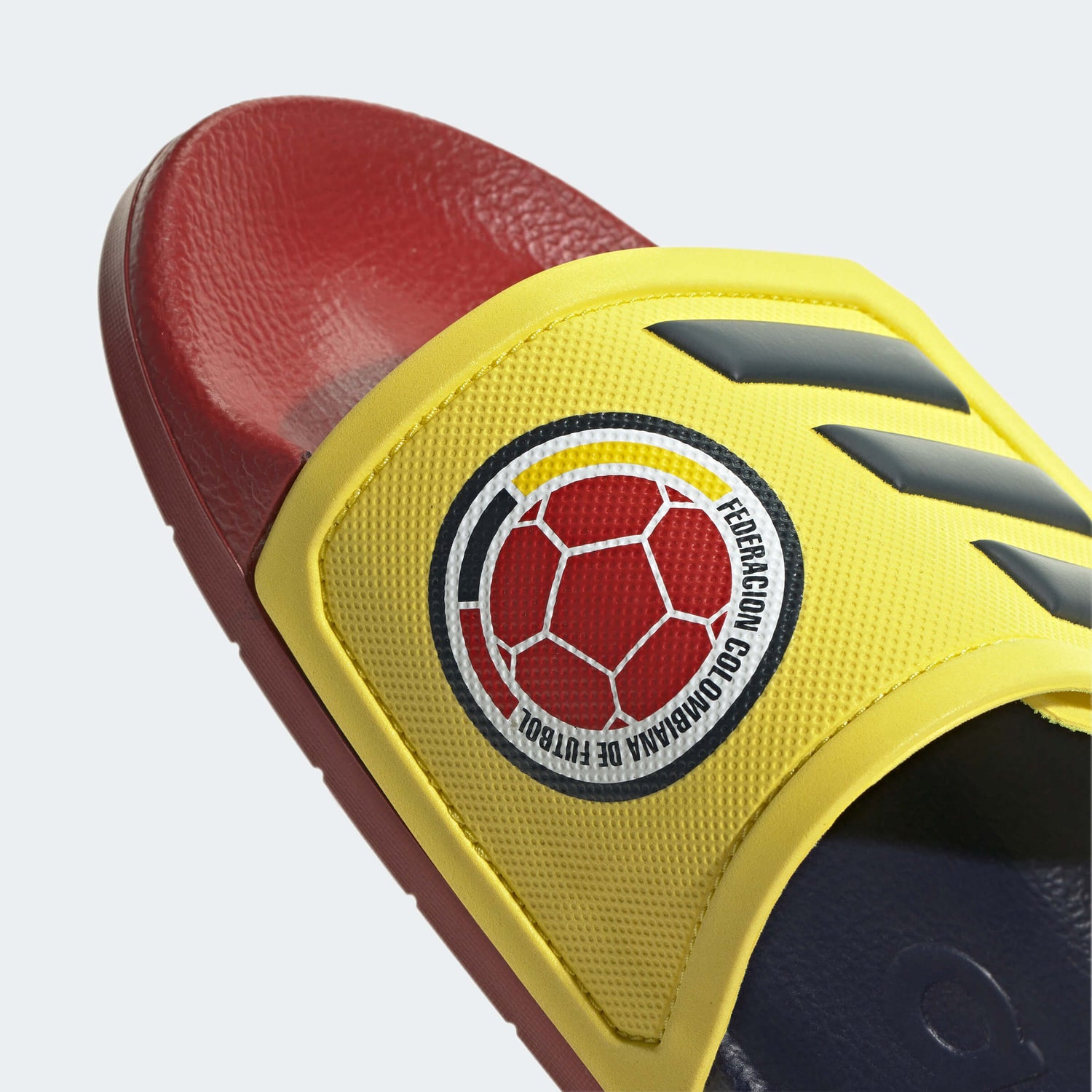 adidas Colombia Adilette TND Slides - Yellow-Red-Navy (Detail 1)