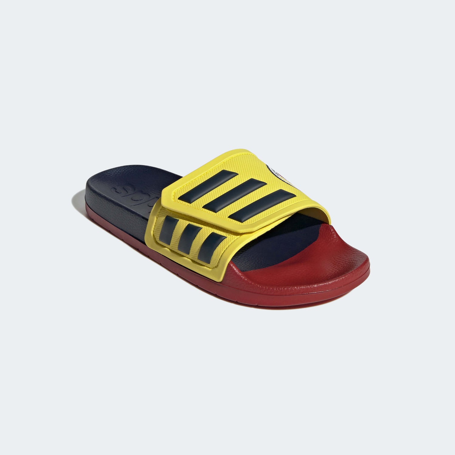 adidas Colombia Adilette TND Slides - Yellow-Red-Navy (Diagonal 1)
