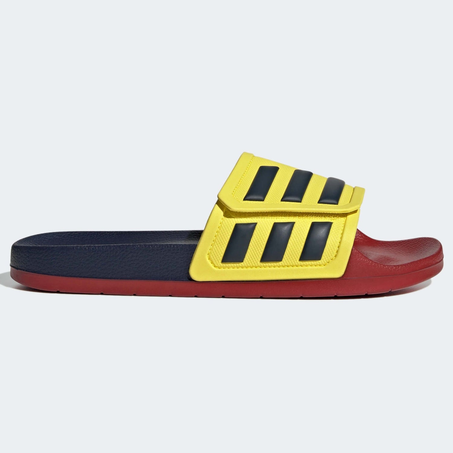 adidas Colombia Adilette TND Slides - Yellow-Red-Navy (Side 1)