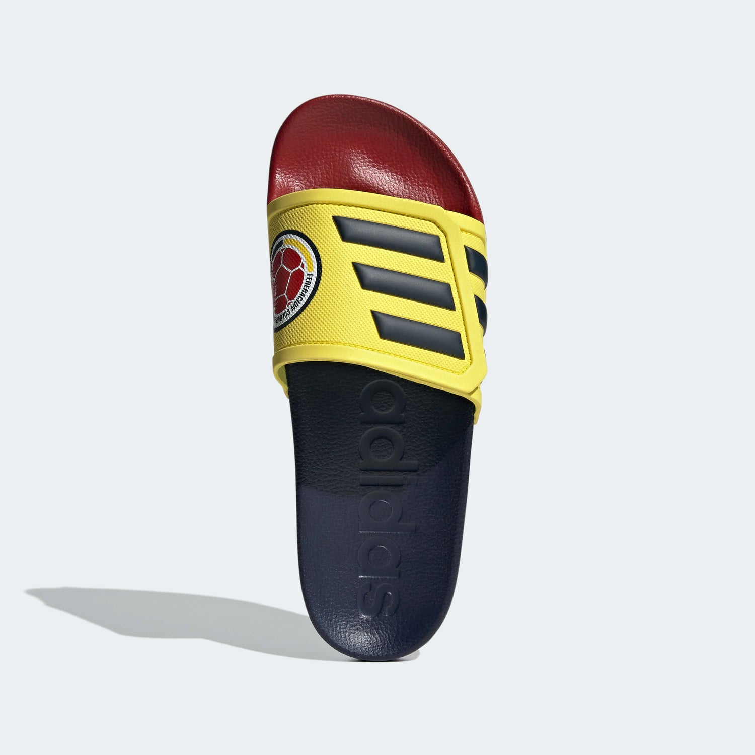 adidas Colombia Adilette TND Slides - Yellow-Red-Navy (Top)