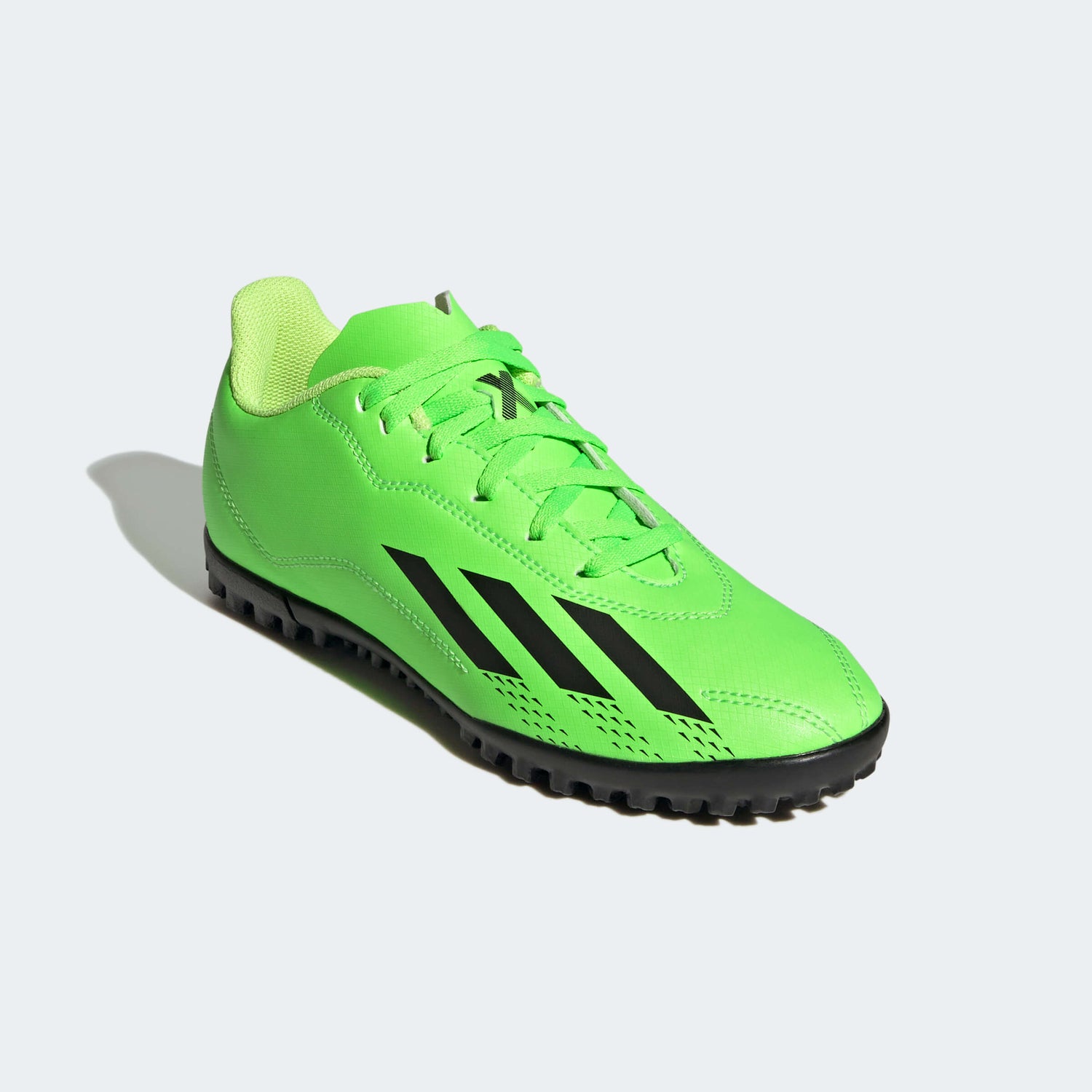 adidas Kids X SpeedPortal .4 Turf - Solar Green-Black (Diagonal 1)