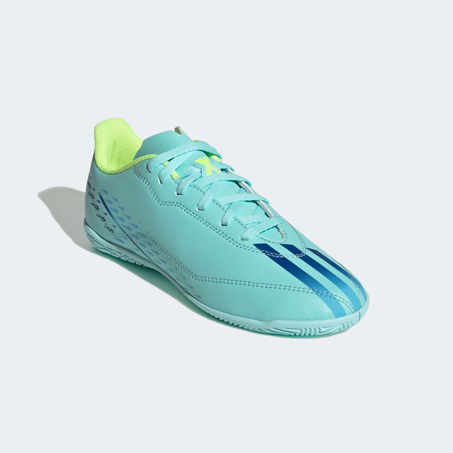 adidas Kids X Speedportal.4 Indoor J - Aqua-Blue-Yellow (Diagonal 1)