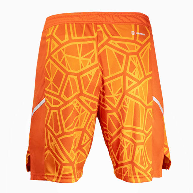 back view of adidas LAUFA Condivo 22 Men's Goalkeeper Shorts - Orange