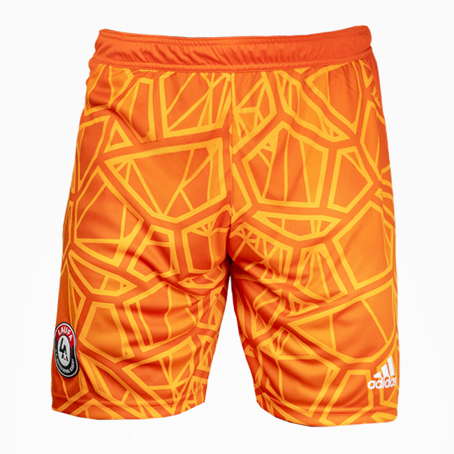 front view of adidas LAUFA Condivo 22 Men's Goalkeeper Shorts - Orange