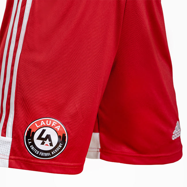 side view of adidas LAUFA Men's Tastigo 19 Training Short - Red