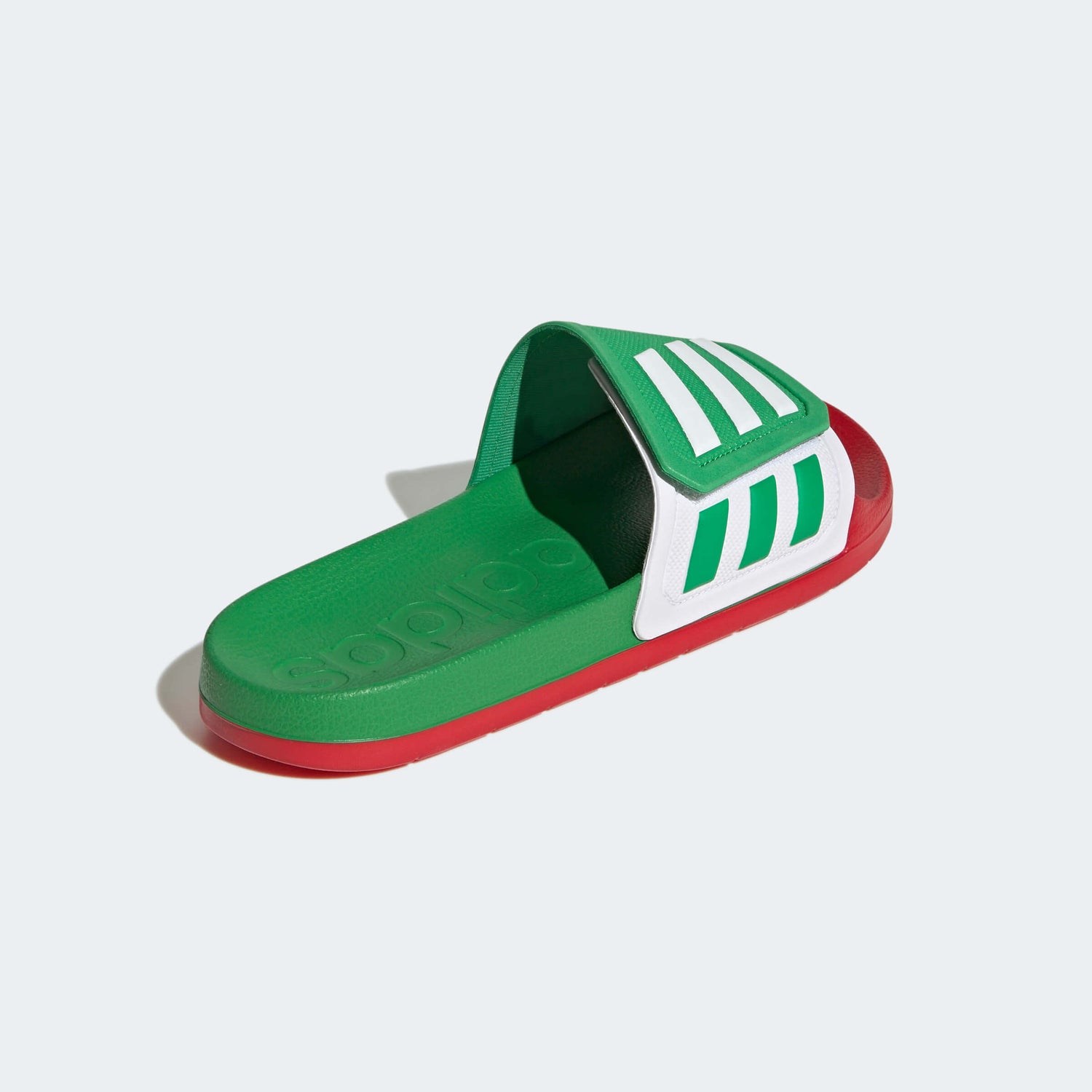 adidas Mexico Adilette TND Slides - Green-White-Red (Diagonal 2)