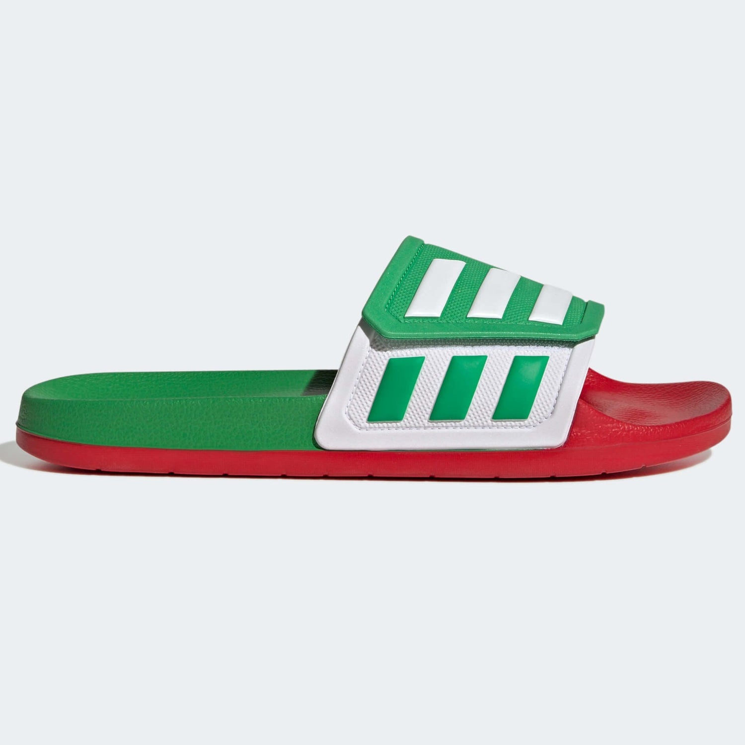 adidas Mexico Adilette TND Slides - Green-White-Red (Side 1)