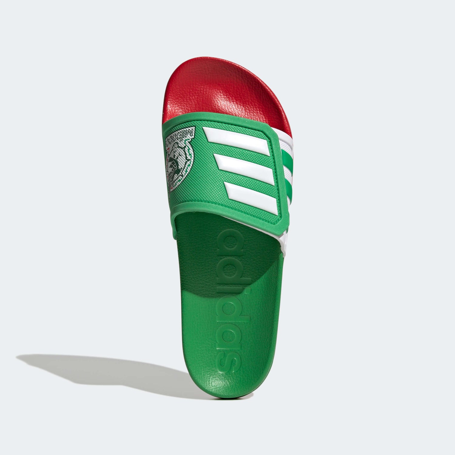 adidas Mexico Adilette TND Slides - Green-White-Red (Top)