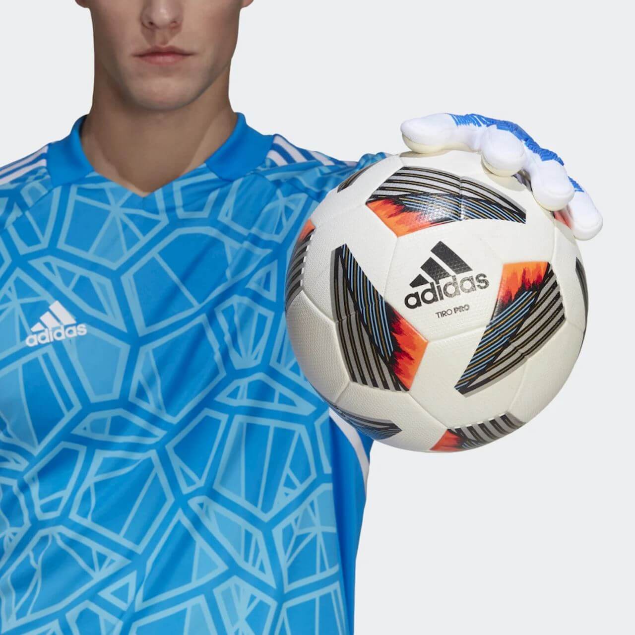 adidas Predator GL League Goalkeeper Gloves - White-Blue (Model 2)