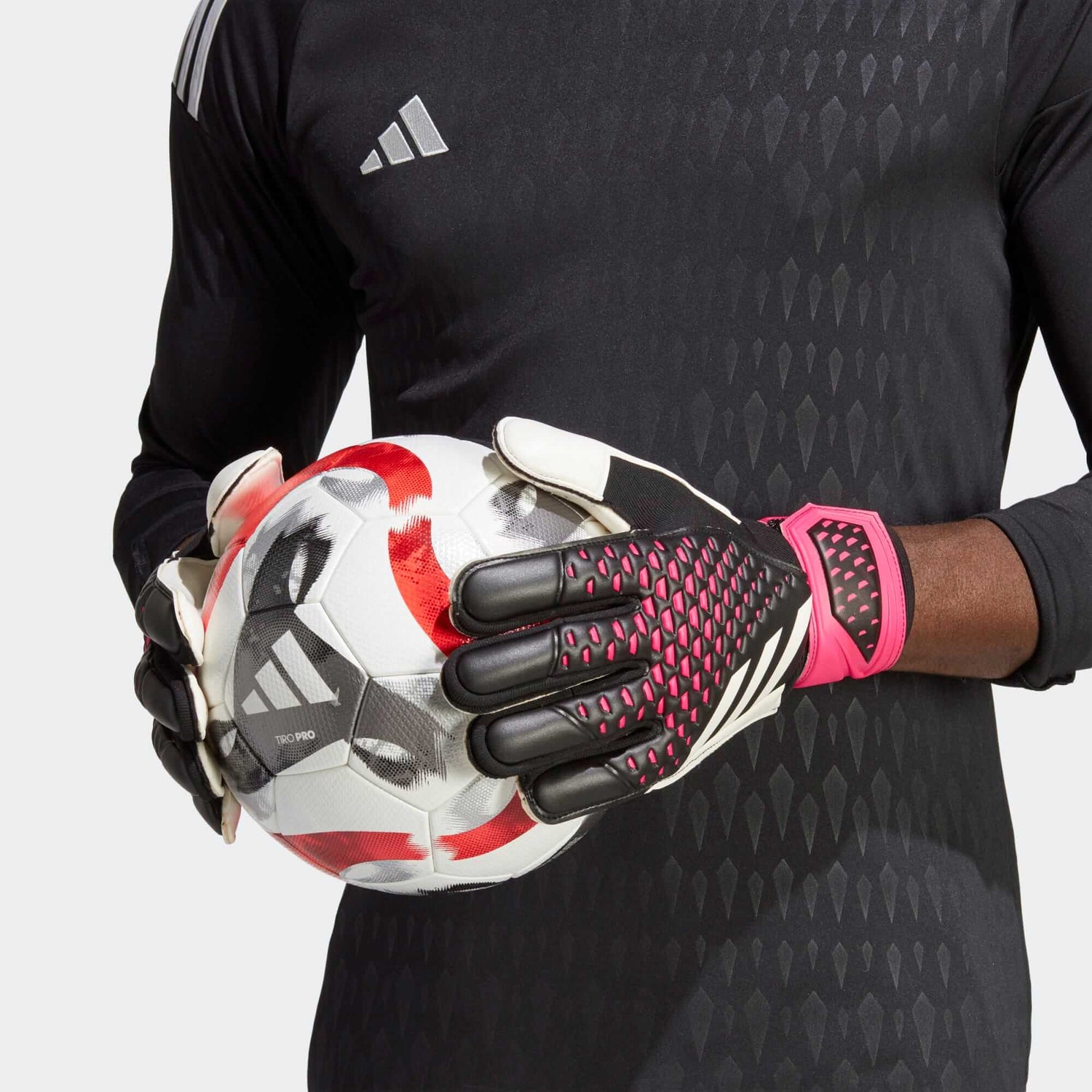 adidas Predator GL Match Goalkeeper Gloves - Black-White-Pink (Model 1)
