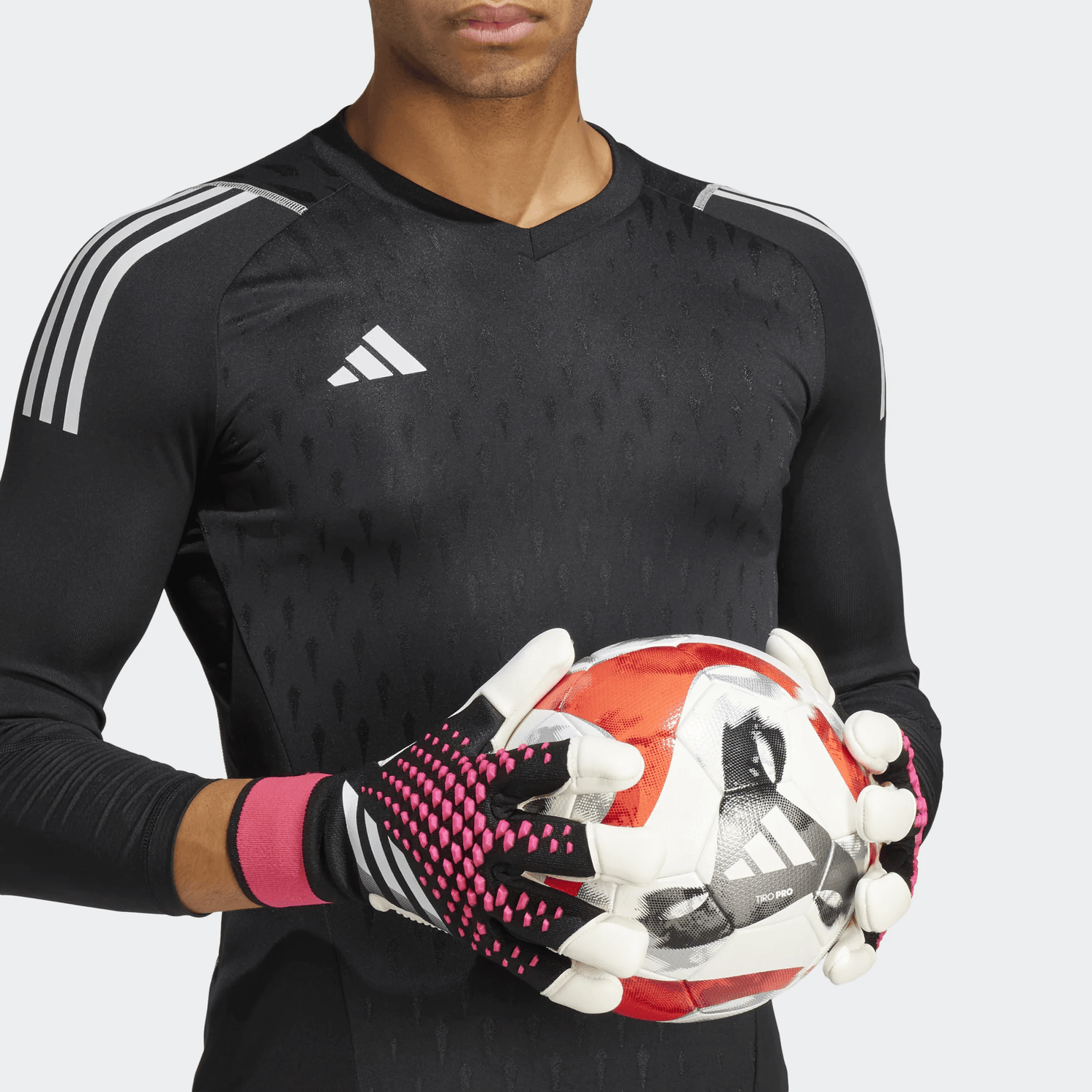 adidas Predator GL Pro Hybrid Goalkeeper Gloves - Black-Pink-White (Model 1)