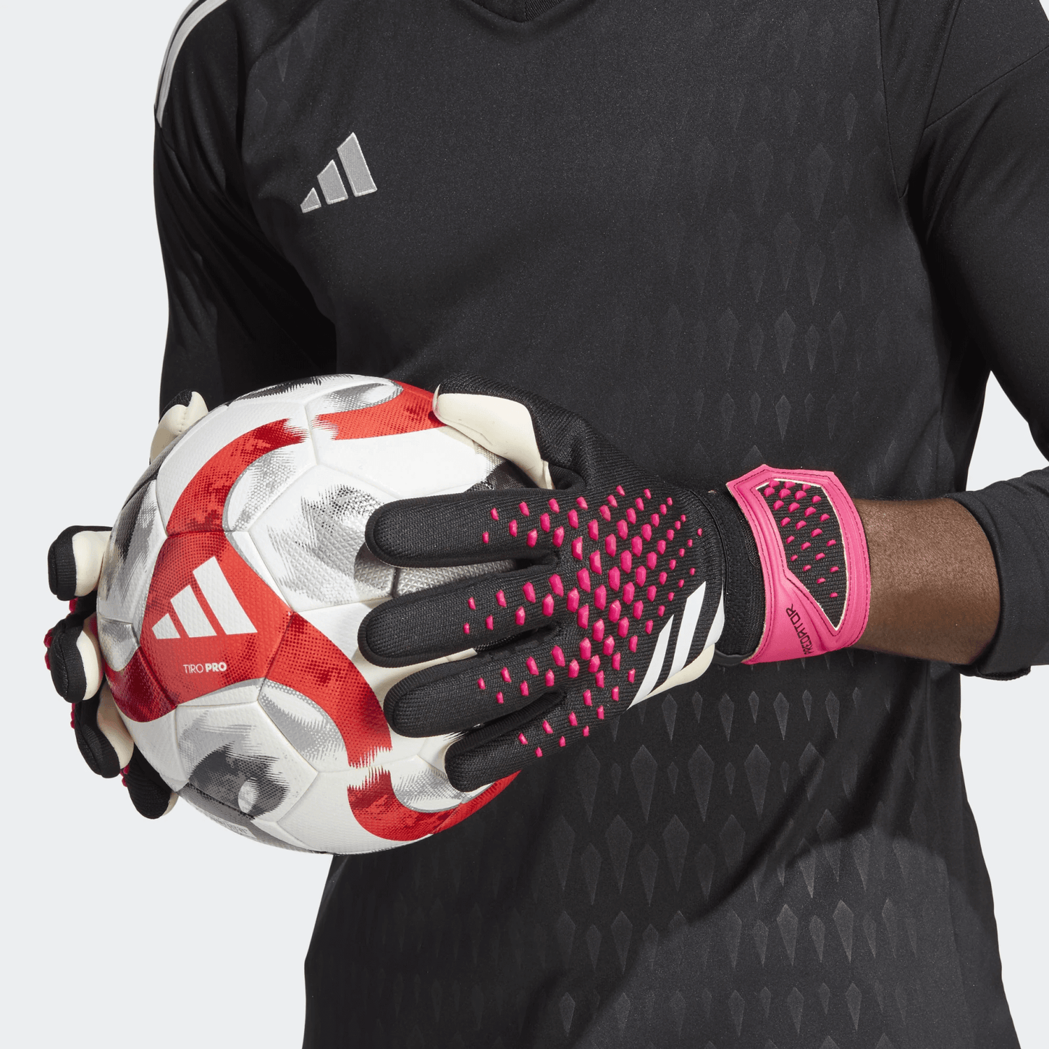 adidas Predator League Goalkeeper Gloves - Black-White-Pink (Model 1)