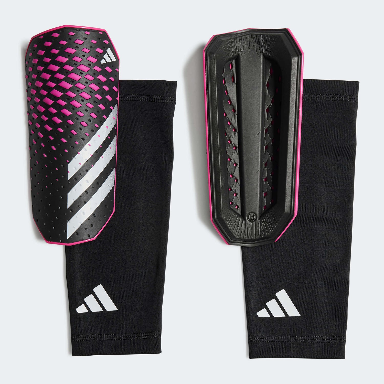 adidas Predator League Shin Guards - Black-White-Team Shock Pink (Set)