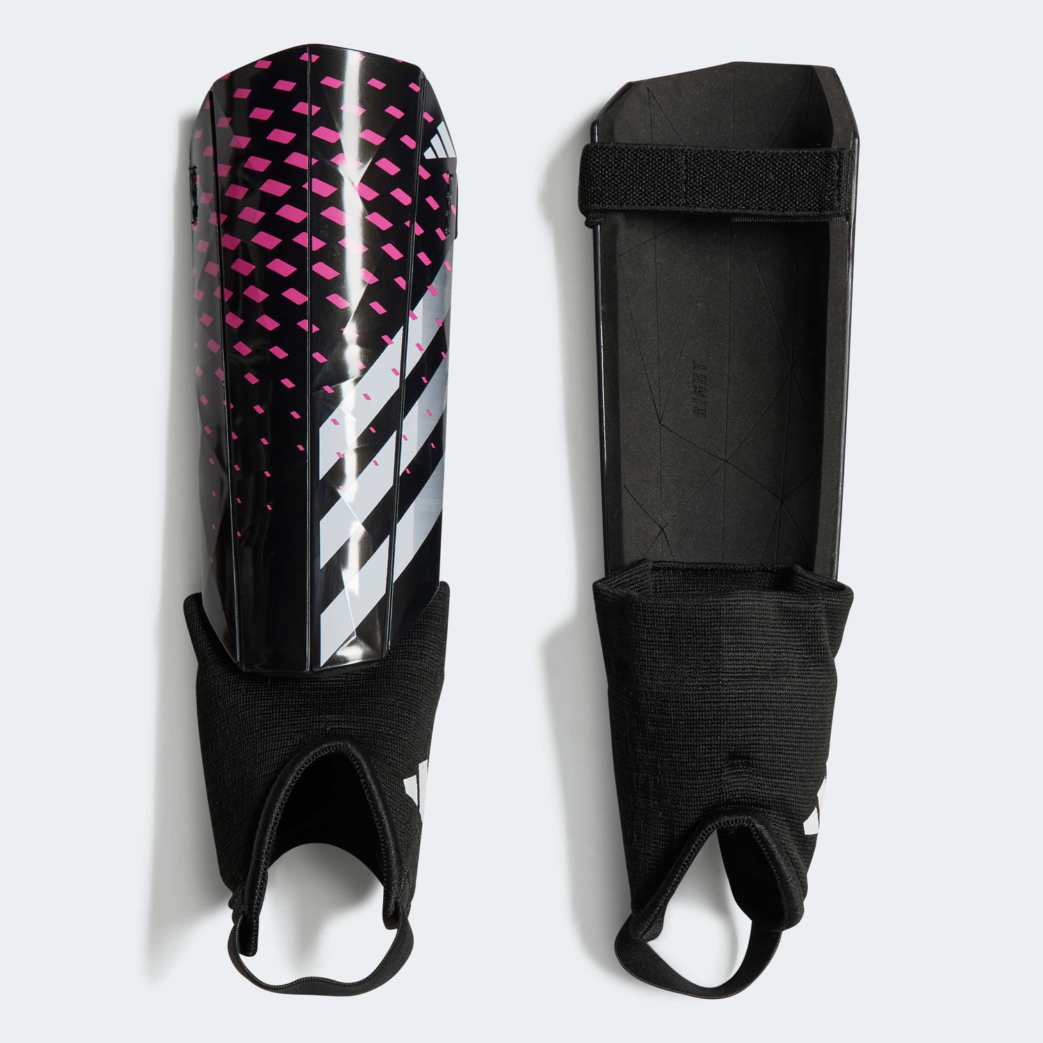 adidas Predator Youth Match Shin Guards - Black-White-Pink (Set)